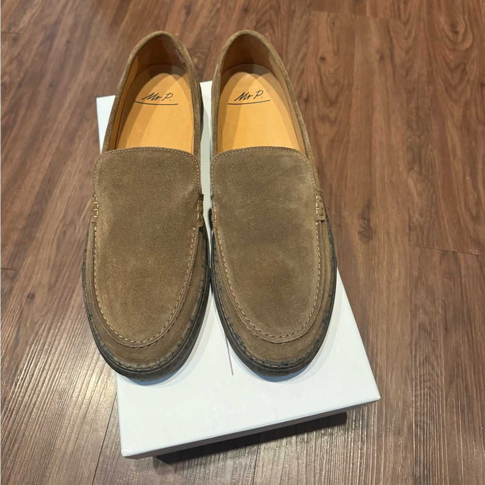 Mr. P Men’s Size 44 Brown Suede Loafers